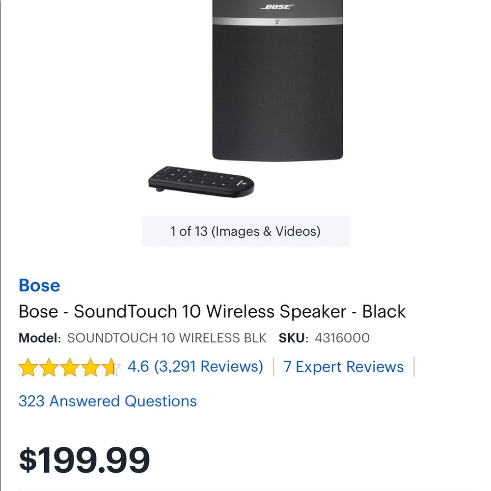 Like new Bose Soundtouch 10 speaker